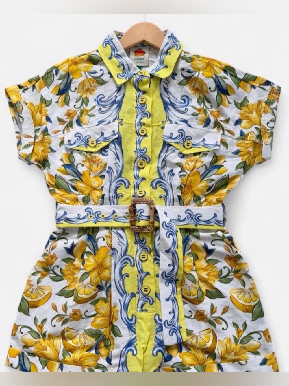 Farm Rio Off-White Sicily Scarf Euroflax™
Premium Linen Romper, size M 🍋 - Picture 5 of 7